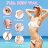 Wax Beads, Hard Wax Beans 400g Wax Beads for Hair Removal with 10 Pcs Wood Sticks for Full Body Brazilian Bikini Face Legs Eyebrow Painless at Home for Woman Men