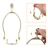 Helunsi 8 Inch Lamp Harp, 2 Set Gold Lamp Shade Harp Holder with Finial, DIY Detachable Replacement Lampshade Adapter Harp Bracket Hardware for Table & Floor Lamps Accessories Parts Repair - Metal