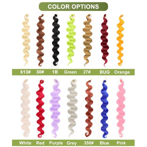 ADIASAI 3Packs Body Wave Braiding Hair with Crochet Hook 24Inch Pre-Feathered Braiding Hair Deep Wave Crochet Hair French Curl Crochet Braids Hair for Boho Box Braids Goddess Hair(Natural Black, 1B)