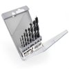 Gunpla 8pcs Wood Drill Bits Set, Carbon Steel Twist Brad Point Drill Bits Woodworking Bore Holes Durable Drilling Tools Kit with Storage Case for Wooden Plywood Chipboard Plastics