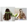 4pcs Ribbon Bow Hair Clips with Long Tassel for Women,Hair Ribbons with Bow, Bowknot Hair Ponytail Holder Accessories for Women Girls Toddlers Teens Kids (Black +White)