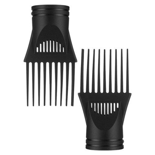 2 Pcs Hair Dryer Diffusers Blow Dryer Attachment with Comb Nozzles Fit for Hair Styling Tools Barber Hairstyling Accessories Black