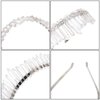 AWAYTR Raw Crystal Quartz Crown – Rhinestone Tiara Mermaid Headband for Woman Weeding and Partie(white)