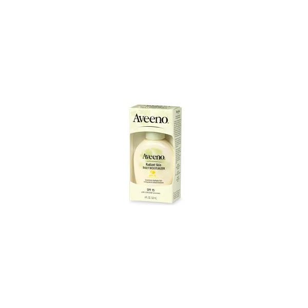 Aveeno Positively Radiant Skin Daily Moisturizer, SPF-15, 4-Ounce Bottles (Pack of 2)