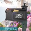3" Reflective Mailbox Numbers Die Cut Decal Rustic Style Flowers House Number Address Sign Front Door Decal Vinyl Lettering Farmhouse Decor 4 set, White