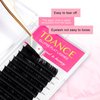 TDANCE Classic Lash Extensions Flat Lashes Eyelash Extensions 0.15mm D Curl Ellipse Eyelash Extensions 8-15mm Mixed Black Matte Individual Lashes Salon Use(Flat,D-0.15,8-15mm)