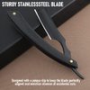 Straight Razor with Strope - Professional Straight Edge Barber Razor Premium Stainless Steel Shaver Razor with Shaving Strop for Men Home & Salon Grooming Using (NO.148)