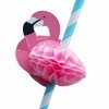 50 Pieces Flamingo Pineapple Straws Flamingo Paper Straw Decorations Disposable Drinking Straws Honeycomb Cocktail Straws for Pool Hawaiian Luau Party Table Decor Birthday Wedding Tableware Supplies