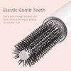 RHOS Small Round Hair Brush for Women & Men - Mini Styling Brush with Nylon Bristles for Blow Drying, Bangs, Curly, Thin or Short Hair (White)
