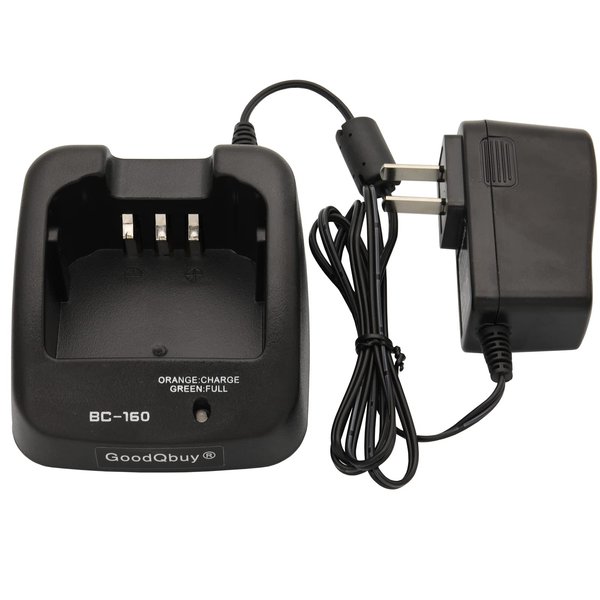 BC-160 Rapid Quick Charger Compatible with Icom Radio BP-232 BP232H BP-230 BP-230N IC-A14 IC-F14 IC-F24 IC-F33GS IC-F33GT IC-F3011 IC-F4011 IC-F3161 IC-F3162 IC-F4161 IC-F4162