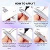Makartt Nail Rhinestone Glue Kit, 15ml Gel Nail Glue with AB Rhinestone Crystals 3D Nail Art Valentine's Day Decor Flowers Pearls Dual-End Nail Art Brush Tweezer Acrylic Nail Supply for Nail Techs DIY