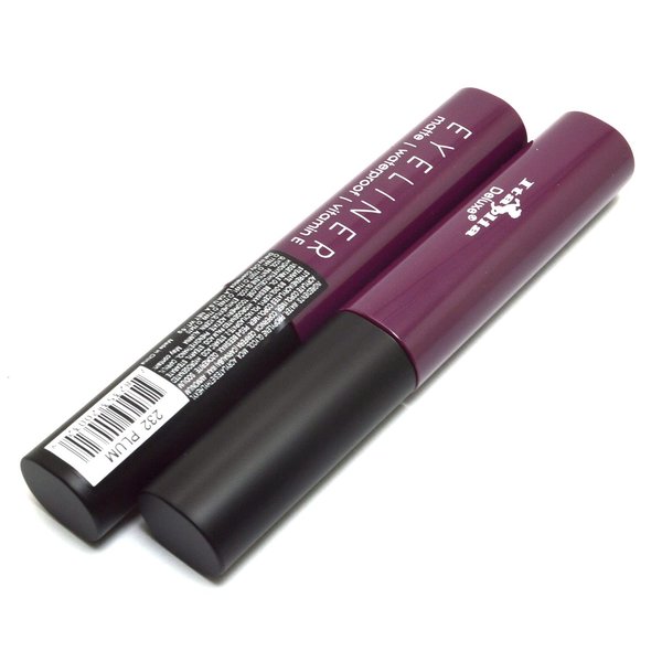 Italia-Deluxe Makeup 2pcs of Classic Liquid Eyeliner 232 Matte Plum Eye Liner Vitamin E + ZipBag