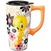 Spoontiques - Ceramic Travel Mugs - Tweety Cup - Hot or Cold Beverages - Gift for Coffee Lovers