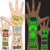 EMOME 140 Styles Luminous Temporary Tattoos for Kids, Glows Fake Tattoos Waterproof for Boys and Girls Body Arm Shoulder, Tattoo Sticker for Kids Party Favors Goodie Bags Stuffers (Video Game)