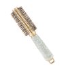 Round Hair Brush with Bling Crystal Detangle Removing Tangles, Knots,Hair Comb For All Hair Types (White)