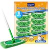 KEEPOW Reusable Wet Pads Compatible with Swiffer Sweeper Mop, Dry Sweeping Cloths, Washable Microfiber Wet Mopping Cloth Refills for Surface/Hardwood Floor Cleaning, 8 Pack (Mop is Not Included)