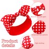 2 Pieces Polka Dot Headband Bandana Headband 50s Costume Hair Accessories Bows Wide Headwrap for Women and Girls (Big Dots)