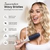 AIMIKE Round Brush for Blow Out - Small Nano Ionic Tech Round Brush, Ceramic Round Brush for Blow Drying, Styling and Boost Volume, Natural Wood Round Hair Brush, One Piece Design - 1.4 Inch/35mm
