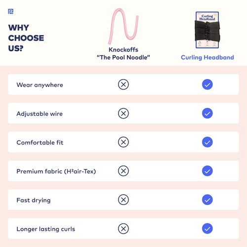 RobeCurls Satin Heatless Hair Curler Set — The Original Curling Headband — Heatless Curling Rod Headband Hair Accessories for Women — Includes 2 Scrunchies (Black)