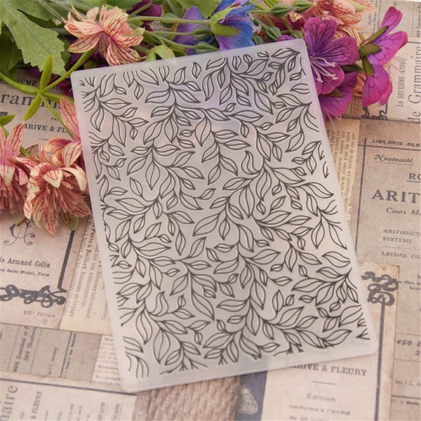 Leaf Flower Plastic Embossing Folder Template DIY Scrapbooking Reusable Plastic Flower for Album Card Embossing Folders Handmade Art Craft Supplies Decorating Mold