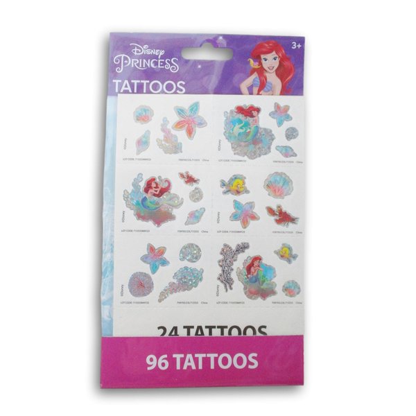 The Little Mermaid Ariel Temporary Tattoos - 96 Count