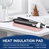2 Pack Silicon Heat Resistant Mat for Hair Tools, Travel Hot Pad for Curling Iron Small, Non Slip Flat Iron Mat Pad, Thick Styling Tool Mat for Straightener Wands (Pink, Blue)