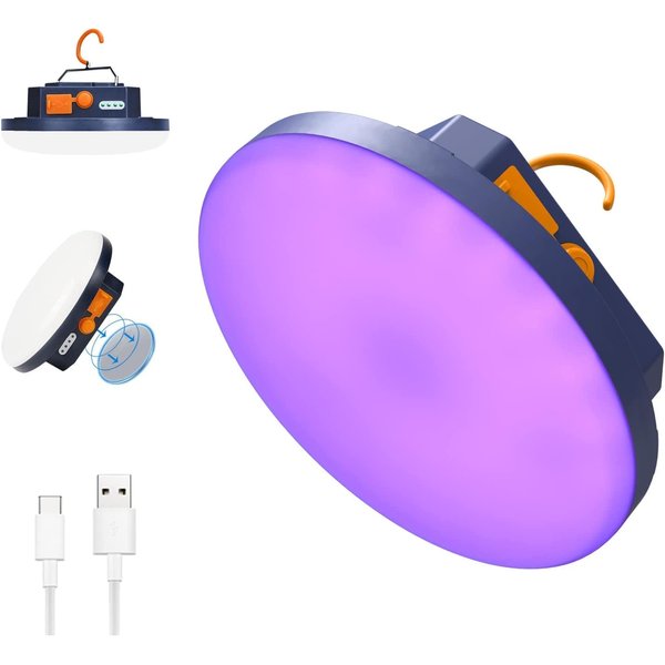 IODOO 96 LED UV Flashlight Camping Blacklight , 10000mAh Rechargeable, 3000 Lumens, Glow Lights for Party , Bedroom, Stage Lighting, Fluorescent Poster , Dog/Cat Urine , Bed Bug, Christmas Gift