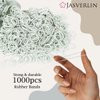 JASVRELIN 3/4 Inch White Rubber Bands Hair Ties Hair Bands for Braids Ponytail, Mini Hair Rubber Soft Hair Styling Accessories for Thick Hair Toddler Girls Women 1000PCS