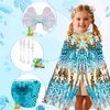 10 PCS Princess Dress Up for Girls 4-6, Princess Dress Up Toys Sequin Mermaid Costume for Toddler Dress Up, Great Gift Set for 3 4 5 6 Year Old Girls Birthday Christmas Halloween