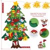 WooEver DIY Felt Christmas Tree Set 3.5ft, Xmas Decorations Wall Hanging 33 Detachable Ornaments with String Light Kids Gifts New Year Party Supplies (Batteri Not Included)