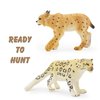 Gemini&Genius Lynx Snow Leopard Toys Set for Kids, Forest Animals Toy Figures, Woodland Animals, Wildlife Figurines, Cake Toppers, Display, Education, Play Toys for Kids Toddlers