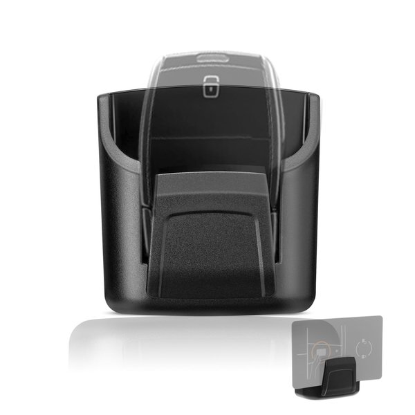 Faguan In-car key organizer and key card holder, mounted on the dashboard for clear visibility and easy access, reducing the risk of forgetting keys or leaving the vehicle running when departing