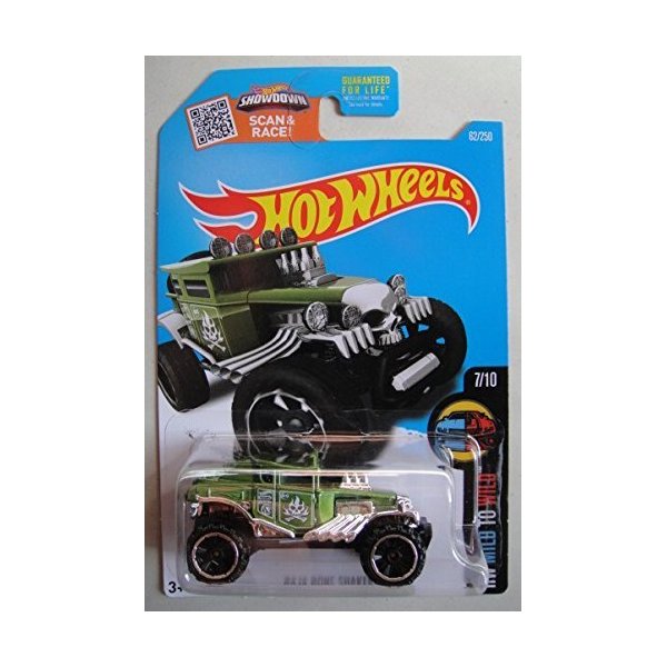 2016 HOT WHEELS HW MILD TO WILD 7/10 GREEN BAJA BONE SHAKER 62/250 SHOWDOWN SCAN AND RACE CARD