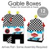 Big Dot of Happiness Let’s Go Racing - Racecar - Treat Box Party Favors - Race Car Birthday Party or Baby Shower Goodie Gable Boxes - Set of 12