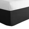 Lux Hotel Microfiber Tailored Style Bed Skirt with Classic 14 Inch Drop Length, King, Black