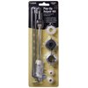 PF WaterWorks PF0907 Pop-Up Drain Repair Kit - Threaded Adjustable Center Pivot/Ball Rod with 3 Nuts, Gasket, 3 Sizes of Balls, with Pull Rod/Linkage, Chrome