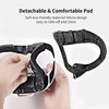 VR Face Cover with Soft Leather Pad for Oculus/Meta Quest 2 Accessories, Facial Interface with Cooling Fan to Relieve Lens Fogging and Hot Air White