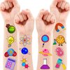 Science Temporary Tattoos Themed Birthday Party Supplies Favors Decorations Chemistry Research Scientific Cute 88PCS Tattoos Stickers Funny for Kids Girls Teens School Classroom Rewards Gifts Ideal