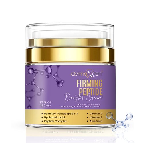 DERMAXGEN Matrixyl Face Cream – Skin Elasticity Repair Cream - Peptides Booster with Vitamins C and E, Hyaluronic Acid, Aloe Vera - Anti Wrinkle Cream – 1.7fl oz (Peptide Booster)