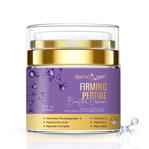 DERMAXGEN Matrixyl Face Cream – Skin Elasticity Repair Cream - Peptides Booster with Vitamins C and E, Hyaluronic Acid, Aloe Vera - Anti Wrinkle Cream – 1.7fl oz (Peptide Booster)