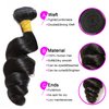BEAUFOX Loose Wave Bundles Human Hair Brazilian Virgin Human Hair 3 Bundles for Black Women 12A Grade Human Hair Weave Bundles 24 24 24 Inch Hair Extensions for Black Women Natural Color