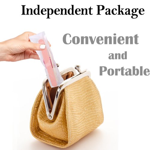 50 Set Disposable Manicure Kit, including 50pcs Mini Nail Buffer, 50pcs Nail File, 50pcs Wood Stick, 50pcs OPP Bag, Press on Nail Tool Kit for Salon Home (pink)