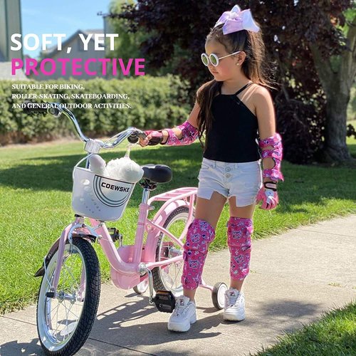 Kids Protective Gear Set - Knee Pads for Kids Knee and Elbow Pads Set I Toddler Knee Pads and Elbow Pads for Kids Age 2 3 4 5 Toddlers I Roller-Skating, Skateboard Knee Pads for Children Boy Girl