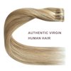 FUBILI Blonde Real Human Hair Extensions Light Blonde Highlighted Golden Blonde Remy Human Hair 16inch for Women Easy to Clip in Hair Extensions 30g 5 pcs