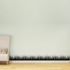VWAQ Grass Border Wall Decal - Kids Room Nursery Decor Vinyl Stickers - GBWD (10"H X 112"W, Black)