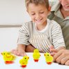 Liberty Imports 12 Pack Wind-Up Chicks - Fluffy Jumping Chicken Ducklings Bulk Wind Up Novelty Easter Party Favors Kids Toys