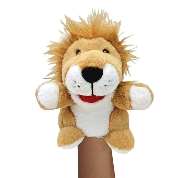 Animal Hand Puppets with Movable Mouth Plush Lion Stuffed Animal Hand Puppets Toys Interactive Plush Toys Kids Adults Animal Hand Puppets for Role Play Storytelling Show Theater