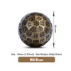 DNDND Old Brass D100 Dice Metal Single 100 Sided Polyhedral Dice with Metal Case and Velvet Pouch(Old Brass with Black Number)