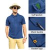 ZITY Mens Polo Shirt Short Sleeve Sports Golf Tennis T-Shirt Blue 012