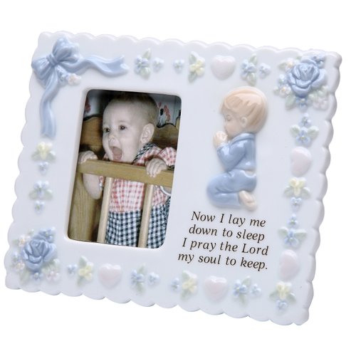 StealStreet SS-CG-10169, 6 Inch Baby Boy Blue Picture Frame with Bedtime Prayer Wording
